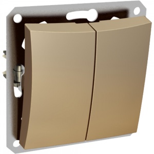 Выкл 2 кл СП "Glossa" (титан) GSL000451 SchE №03929