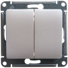 Выкл 2 кл СП "Glossa" (перламутр) GSL000651 SchE №02884