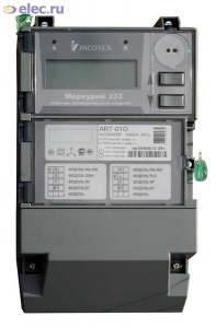 Счётчик Меркурий-233 ART-01ORL (5-60А) 3ф 2тар №06330