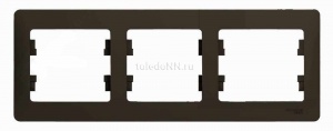 Рамка 3 м "Glossa" гориз (шоколад) GSL000803 SchE №02268