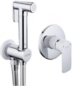 Смеситель Gappo д/биде (гиг/душ) шар встроенный (в сборе) (белый) G7248 №08187