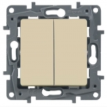 Перекл 2кл (на 2м)  СП "Etika" (сл/к) 10А IP20 Legrand №00773