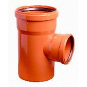 Тройник ПП НПВХ ДУ-160*110*90` уличный рыжий №07879