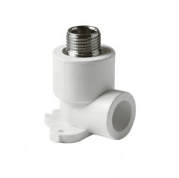 Угольник белый PPRC установоч НР 25*1/2 (Pro Aqua) №11320