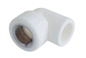 Угольник белый PPRC комбинир.ВР 25*3/4 (Pro Aqua) №06283