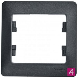 Рамка 1м "Glossa" (антрацит) GSL000701 SchE №04293