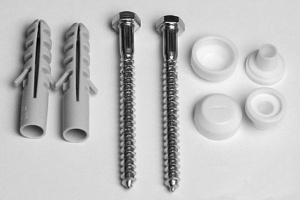 Крепление для раковины к стене d8мм с колпаком БЕЛЫЙ (к-т 2шт) №03103