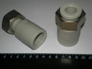 Муфта PPRC с перек/гайкой 25*1 (Pro Aqua) №02618