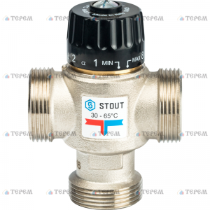 Клапан термостат. смесит. 1 1/4" НР 30-65град. KV 3.5 Stout №04600
