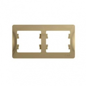 Рамка 2 м "Glossa" гориз (титан) GSL000402 SchE №02838