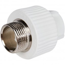 Муфта белая PPRC комбинир.НР 20*3/4 (Pro Aqua) №11286