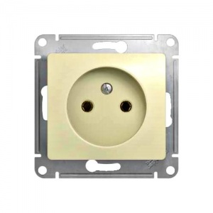 Розетка 1м СП "Glossa" б/з (крем) GSL000241 SchE №03627