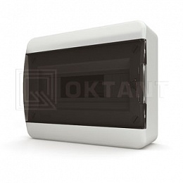Бокс навесной пласт Tekfor ОП 8 мод IP40 прозр черн дверца №04708