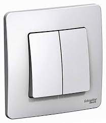 Выкл 2кл СП (бел) в сборе 10А IP20 Blanca SchE №06710