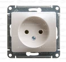 Розетка 1м СП "Glossa" б/з (перламутр) GSL000641 SchE №02841