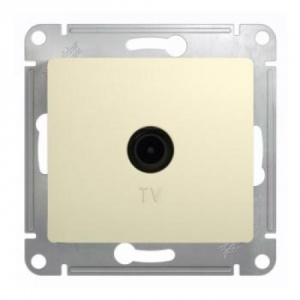 Розетка TV окон СП "Glossa" (крем) (1dB) GSL000291 SchE №07972