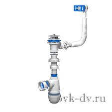 Сифон АНИ Грот 1 1/2*40 мет/вып с прямоуг/перел без г/тр А0140S №03766