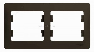 Рамка 2 м "Glossa" гориз (шоколад) GSL000802 SchE №02844