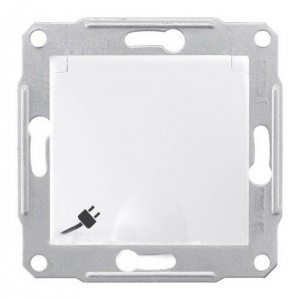 Розетка 1м СП "AtlasDesign" ЕС (бел) IP44 с крышк SchE №07060