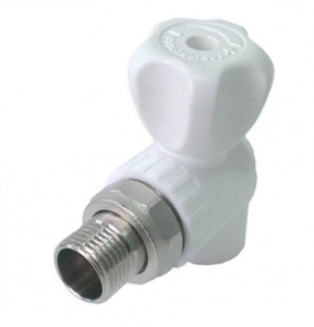 Кран белый PPRC шар. 20*1/2 д/рад. углов Pro Aqua №04528