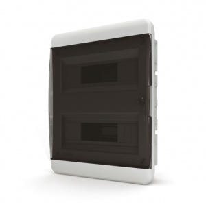 Бокс встраив пласт Tekfor СП 24 мод. IP40 прозр черн дверца №00727