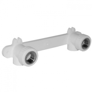 Угольник белый PPRC устан двойн на планке ВР 20*1/2 (Pro Aqua) №04094