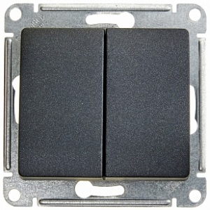 Выкл 2 кл СП "Glossa" (антрацит) GSL000751 SchE №02467