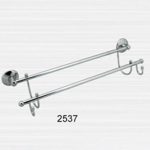Полотенцедержатель 2-й гнутый с крючками "OTEL" 2537 №03204