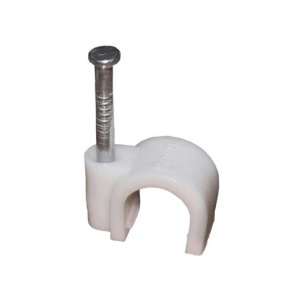 Скоба пласт. №8 прямоуг с гвозд №01016