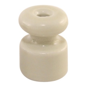 Изолятор д/ретро провода фарфор (беж) TDM №01012