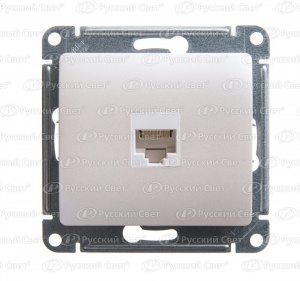 Розетка комп 1м СП RJ45 "Glossa" (перламутр) GSL000681К SchE №05028