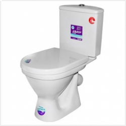 Унитаз-комп Santek "Алькор" косой 2реж эконом полипроп (Чебоксары) антивсплеск №08119