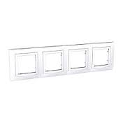 Рамка 4 м Unica (бел) гориз MGU2.008.18 SchE №02036