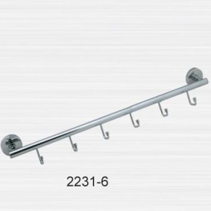 Полотенцедержатель трубчатый 6 крючков "LONG" 2231-6 №03604
