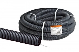 Труба ПНД гофр усил черная (лёгкая) d63мм №01416