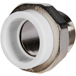 Муфта белая PPRC разъёмн НР 50*2 (Pro Aqua) №11159