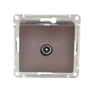 Розетка TV окон СП "Glossa" (шоколад) (1dB) GSL000891 SchE №02534