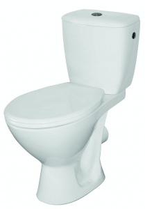 Унитаз-комп Cersanit "Koral К011 (40)" прямой (сиденье полип, 2-кноп) 3/6л ниж/под №01056
