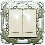 Выкл 2кл СП Unica с инд (крем) MGU5.0101.25NZD SchE №07504