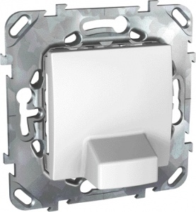 Заглушка СП Unica д/вывода кабеля (бел) MGU5.862.18ZD №05389