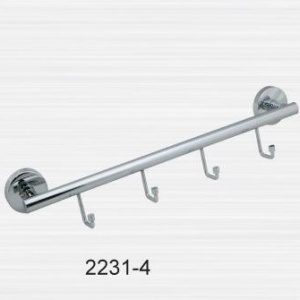 Полотенцедержатель трубчатый 4 крючка "LONG" 2231-4 №03601