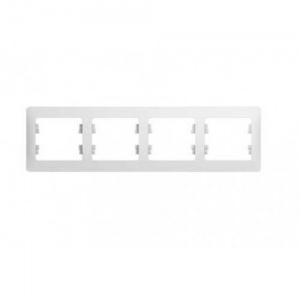 Рамка 4 м "Glossa" гориз (бел) GSL000104 SchE №04019