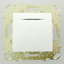 Выкл 1кл СП Unica с инд (бел) MGU5.201.18NZD SchE №03244