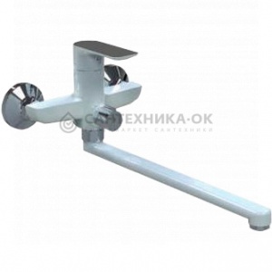 Смеситель Gappo д/в шар излив "L" 350мм (в сборе) (белый) G2248 №04469