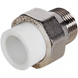 Муфта белая PPRC разъёмн НР 20*1 (Pro Aqua) №11301