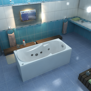 Ванна акрил Мальдива 1600*700 (каркас+ножки) BAS №07697