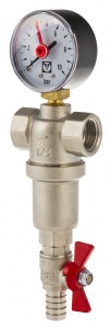 Фильтр с манометром 1" VT389.N.06 16 бар (100мк) №05173