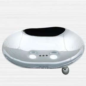 Мыльница хром. настольная большая "0000" 0033-1 №04538