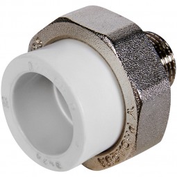 Муфта белая PPRC разъёмн НР 25*1/2 (Pro Aqua) №11295