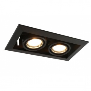 Свет-к встраив (2*GU10) черн/металл Arte Lamp Cardani Piccolo A5941PL-2BK №07326